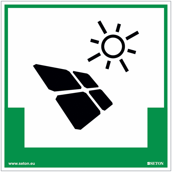 Solarmodule-Umwelt-Schilder