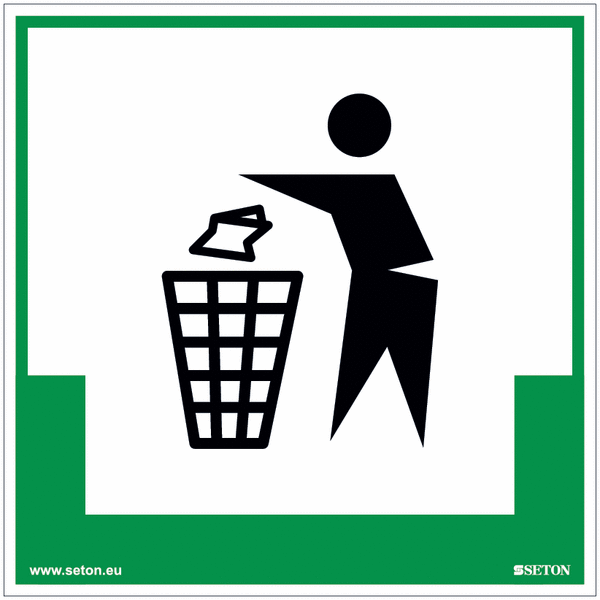 Bitte korrekt entsorgen-Umwelt-Schilder