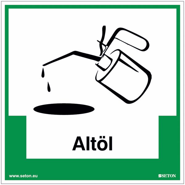 Altöl-Umwelt-Schilder