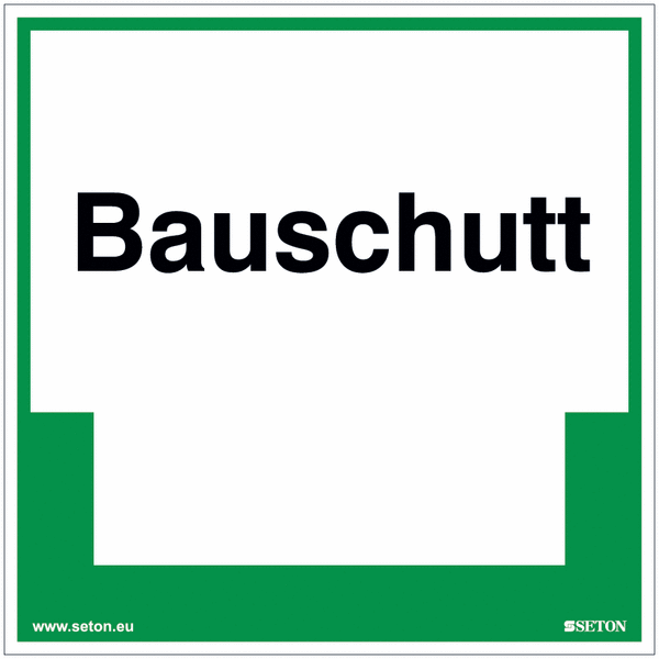 Bauschutt-Umwelt-Schilder