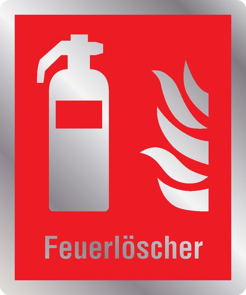 Feuerlöscher - Brandschutzschilder mit Symbol und Text, EN ISO 7010