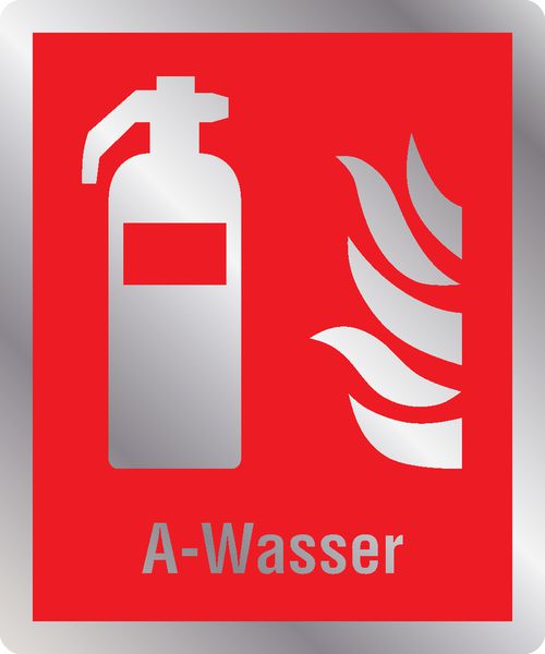 Feuerlöscher A-Wasser - Brandschutzschilder mit Symbol und Text, EN ISO 7010