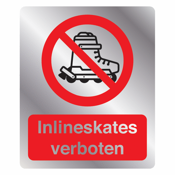 Kombi-Verbotszeichen-Schilder "Inlineskates verboten", praxiserprobt