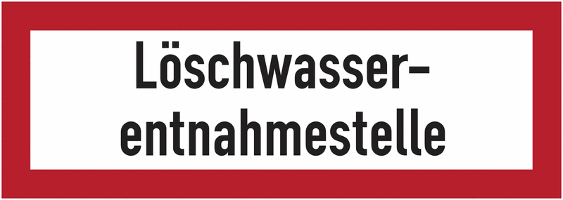 Löschwasserentnahmestelle - Brandschutzschilder für Österreich, ÖNORM F2030