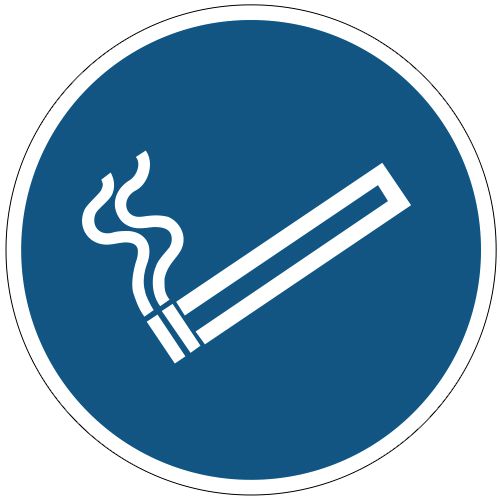 Gebotszeichen "Rauchen erlaubt", praxiserprobt