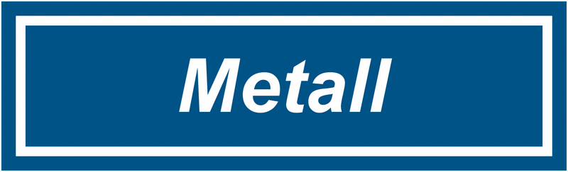 Metall - System-Wertstoffkennzeichnungen für Österreich
