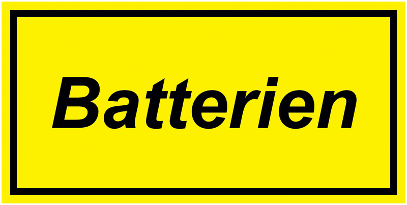 Batterien - System-Wertstoffkennzeichnungen für Österreich