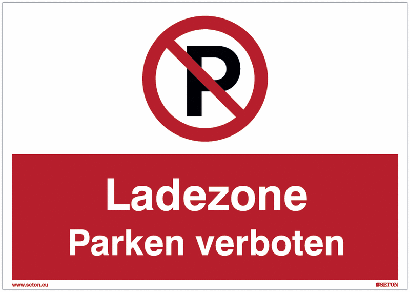Antirutsch-Bodenmarkierung "Ladezone Parken verboten"