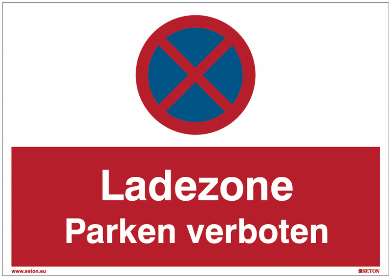 Verbotsschilder "Ladezone - Parken verboten/Halteverbot"