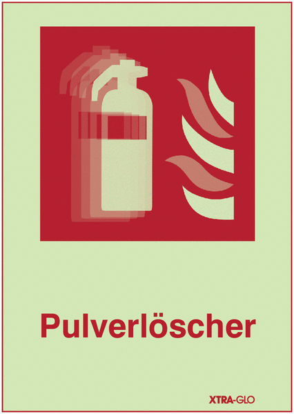 Pulverlöscher - SETON MOTION® Kombi-Brandschutzschild mit Lentikular-Effekt, Symbol in Anlehnung an EN ISO 7010