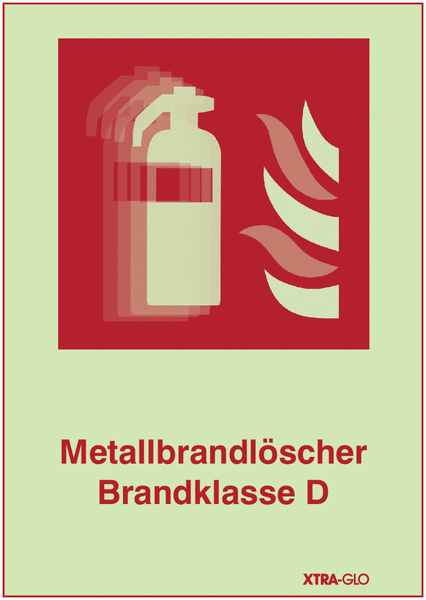 Metallbrandlöscher Brandklasse D - SETON MOTION® Kombi-Brandschutzschild mit Lentikular-Effekt, Symbol in Anlehnung an EN ISO 7010