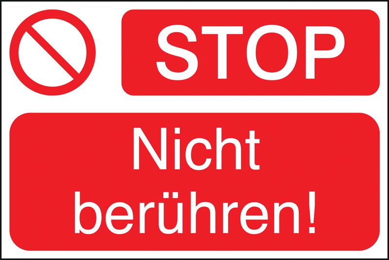 STOP! Nicht berühren! - Lockout Tagout Maschinenkennzeichnung