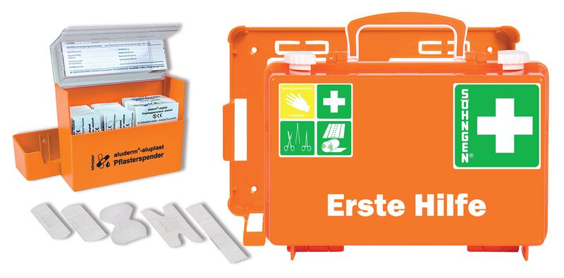 SÖHNGEN Erste-Hilfe-Koffer mit Pflasterspender, DIN 13157