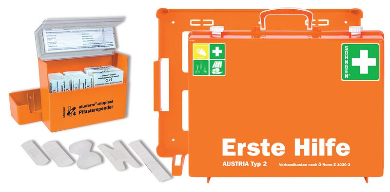 SÖHNGEN Erste-Hilfe-Koffer mit Pflasterspender, ÖNORM Z1020 Typ 2