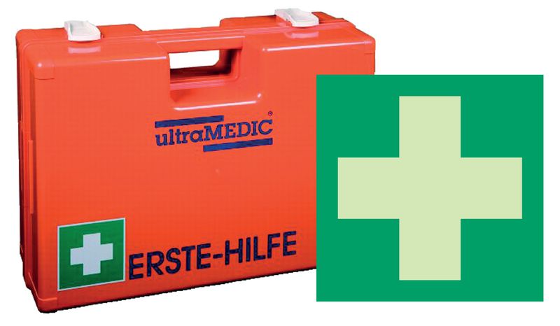 Erste-Hilfe-Koffer Basic Set mit Schild, ÖNORM Z1020 Typ 2