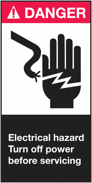 DANGER Electrical hazard - Sicherheitskennzeichnung, ANSI.Z 535
