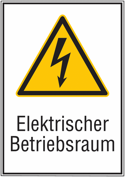 Elektrischer Betriebsraum - STANDARD Kombischilder, ÖNORM Z1000