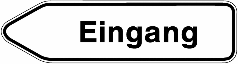 Wegweiser-Schilder "Eingang"