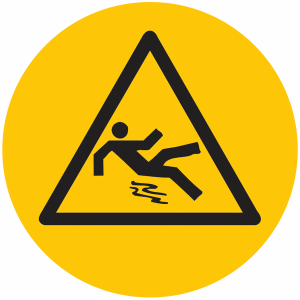 Sicherheitszeichen-Bodenmarkierungen "Warnung vor Rutschgefahr"