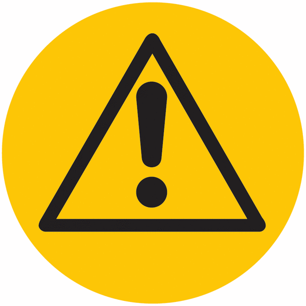 Sicherheitszeichen-Bodenmarkierungen "Warnung vor einer Gefahrenstelle"