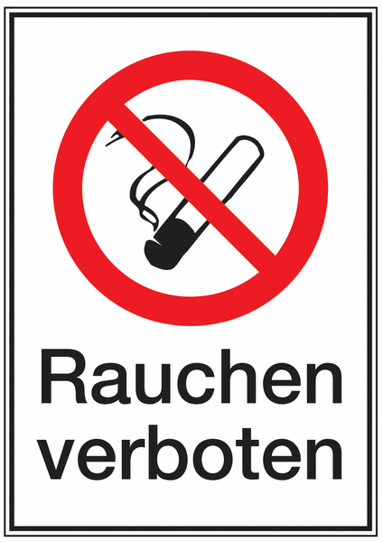 Kombi-Verbotsschilder "Rauchen verboten"