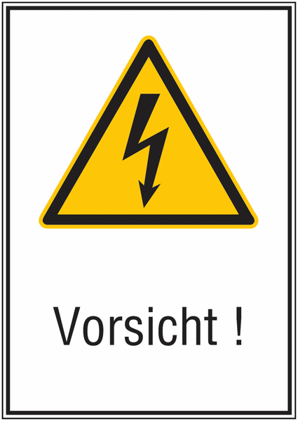 Vorsicht! Elektrische Spannung - STANDARD Kombischilder, ÖNORM Z1000
