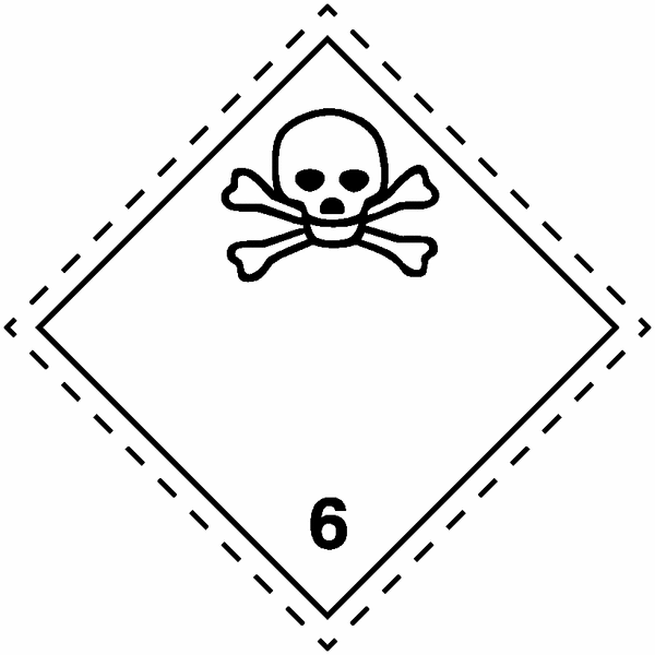 Giftige Stoffe 6.1 - Kennzeichnung für den Transport gefährlicher Güter, GGBefG, ADR, ADN, IATA