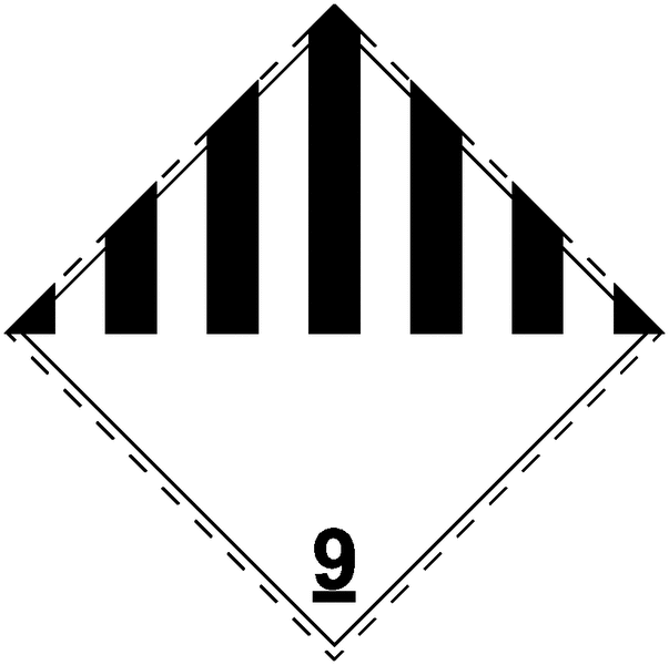 Verschiedene gefährliche Stoffe 9 - Kennzeichnung für den Transport gefährlicher Güter, GGBefG, ADR, ADN, IATA