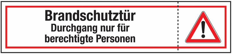 Brandschutztür Durchgang - Siegel für Brandschutz- und Fluchtwegtüren