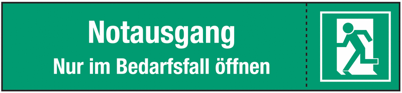 Notausgang Bedarfsfall - Siegel für Brandschutz- und Fluchtwegtüren