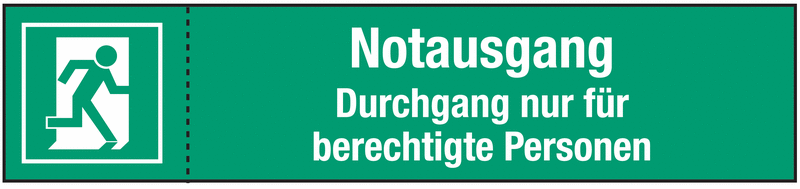 Notausgang Durchgang - Siegel für Brandschutz- und Fluchtwegtüren