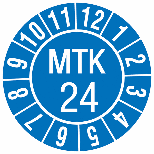 MTK Jahreszahl 2-stellig – Prüfplaketten, Dokumentenfolie, fälschungssicher