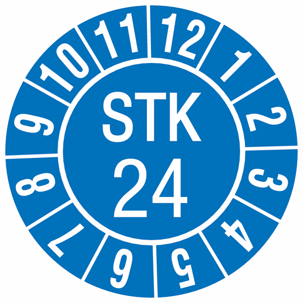 STK Jahreszahl 2-stellig – Prüfplaketten, Dokumentenfolie, fälschungssicher