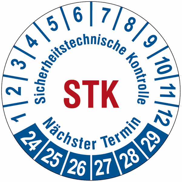 STK - Prüfplaketten für Medizintechnik & Labor
