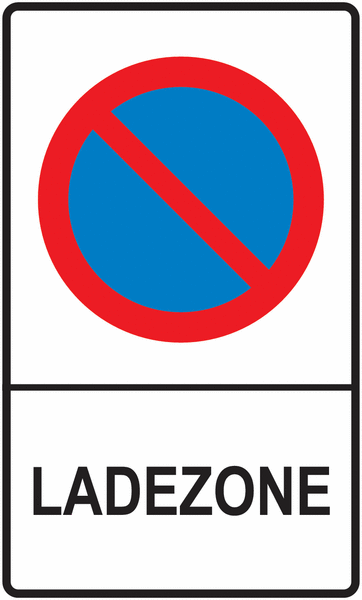 Parkverbotsschilder "Ladezone - Eingeschränktes Haltverbot"