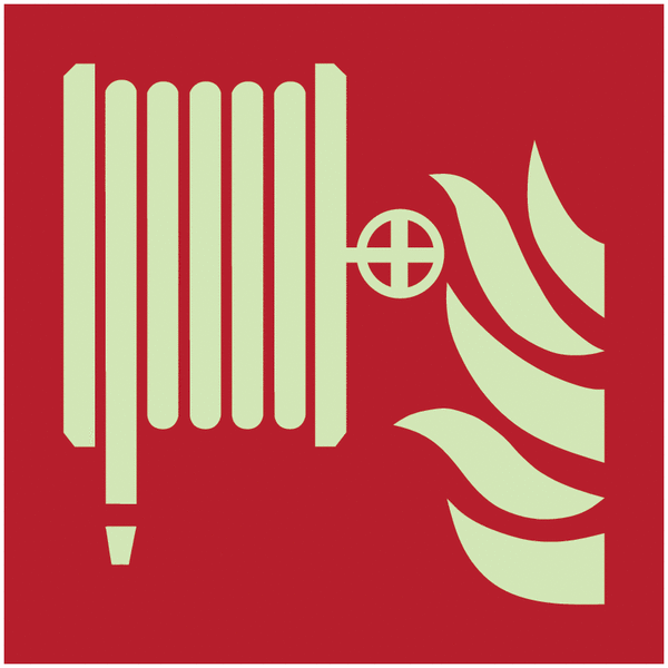 Internationale Brandschutzzeichen-Schilder "Löschschlauch" nach EN ISO 7010