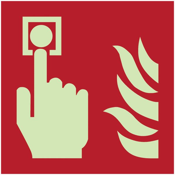 Internationale Brandschutzzeichen-Schilder "Brandmelder" nach EN ISO 7010