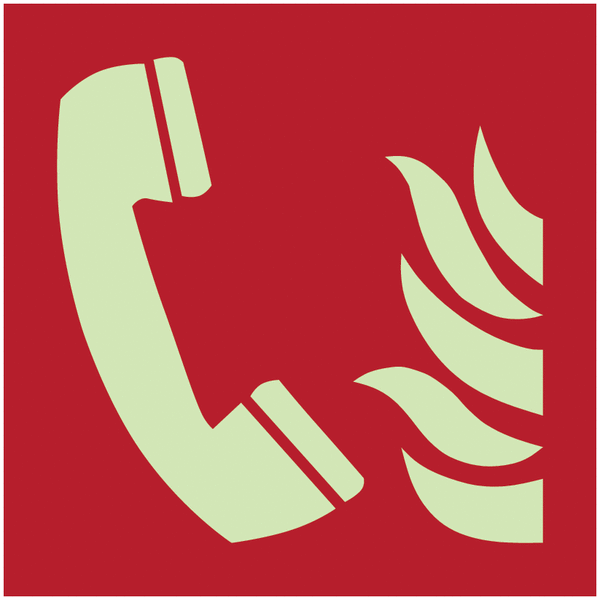 Internationale Brandschutzzeichen-Schilder "Brandmeldetelefon" nach EN ISO 7010