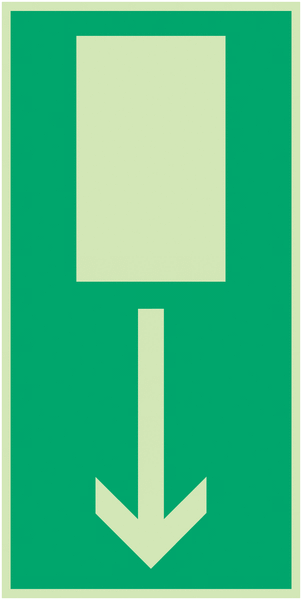 Rettungszeichen-Kombi-Schilder "Notausgang (über dem Ausgang anzubringen)"