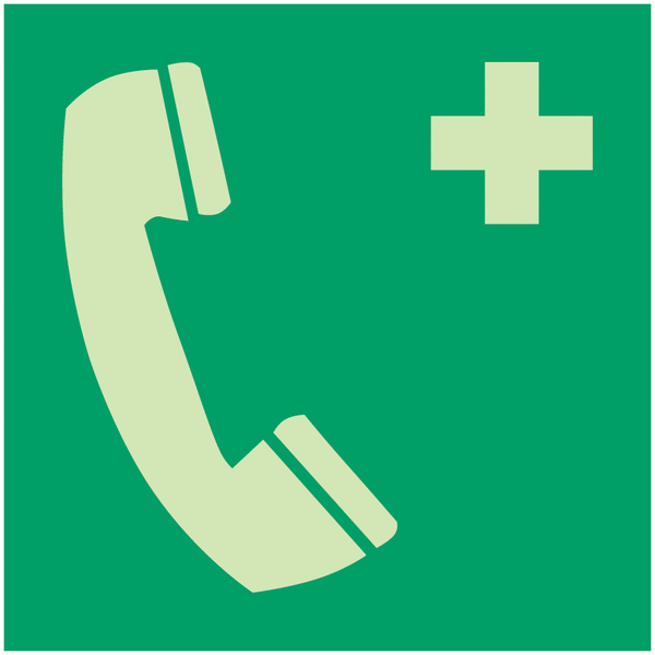 Rettungszeichen-Symbol-Schilder "Notruftelefon" nach EN ISO 7010