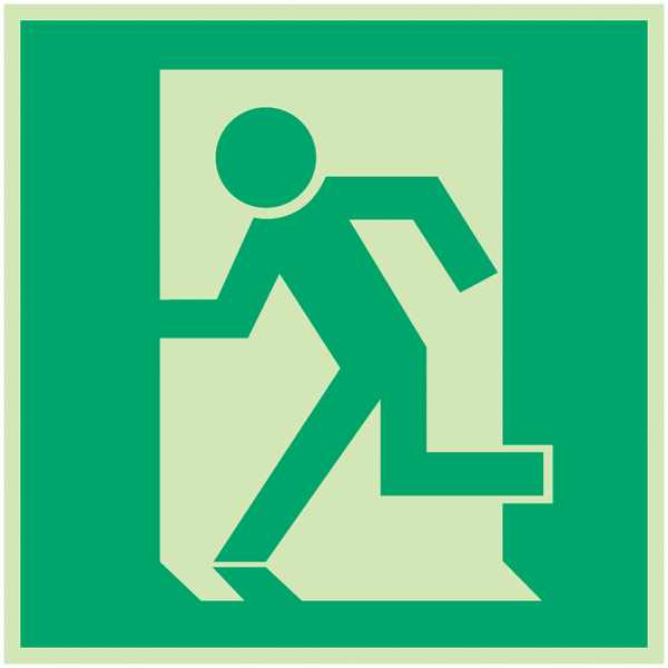 Rettungszeichen-Symbol-Schilder "Fluchtrichtung links"
