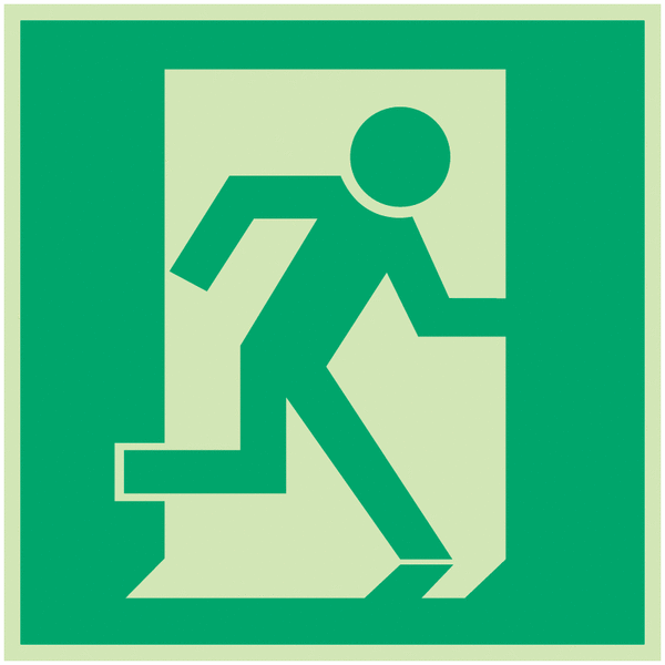 Rettungszeichen-Symbol-Schilder "Fluchtrichtung rechts"