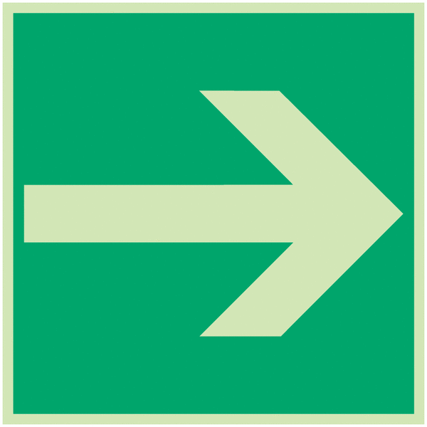 Rettungszeichen-Symbol-Schilder "Richtungspfeil gerade"