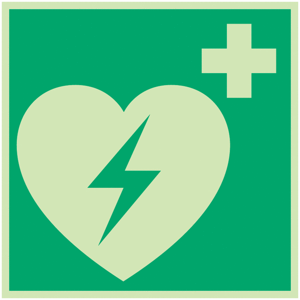 Rettungszeichen-Symbol-Schilder "Defibrillator"