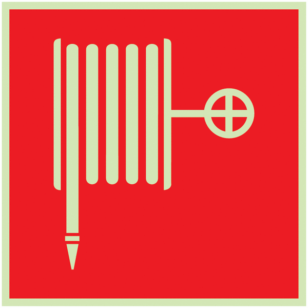 Brandschutzzeichen-Symbol-Schilder "Löschschlauch"