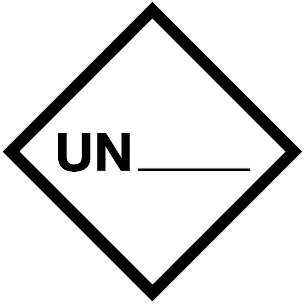 UN-Aufkleber mit Beschriftungsfeld