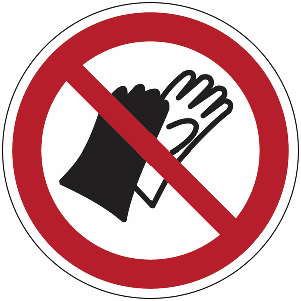 Schutzhandschuhe tragen verboten - Verbotsschilder, praxiserprobt