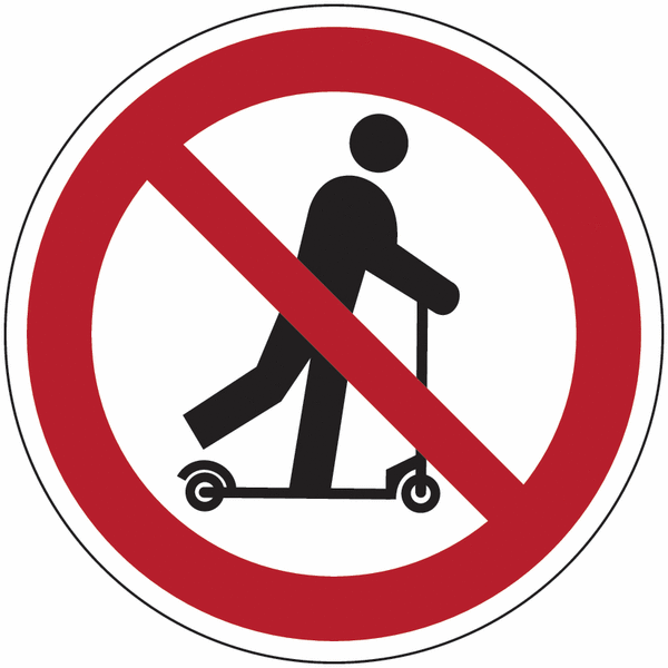 Roller fahren verboten - Verbotsschilder, praxiserprobt
