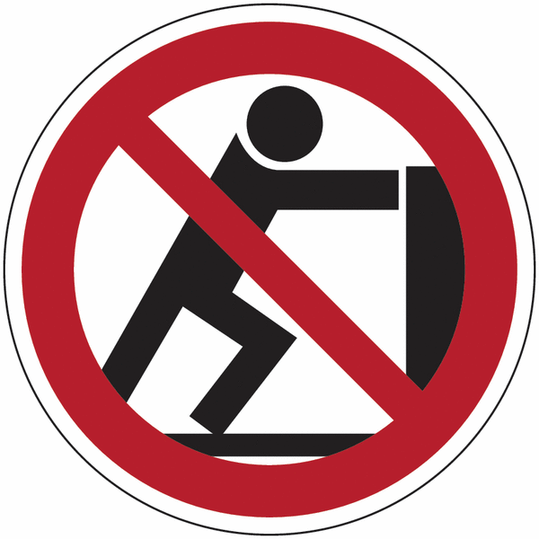 Symbol-Verbotsschilder "Nicht drücken", praxiserprobt