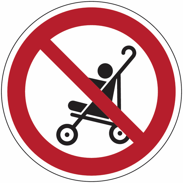 Symbol-Verbotsschilder "Kinderwagen verboten", praxiserprobt